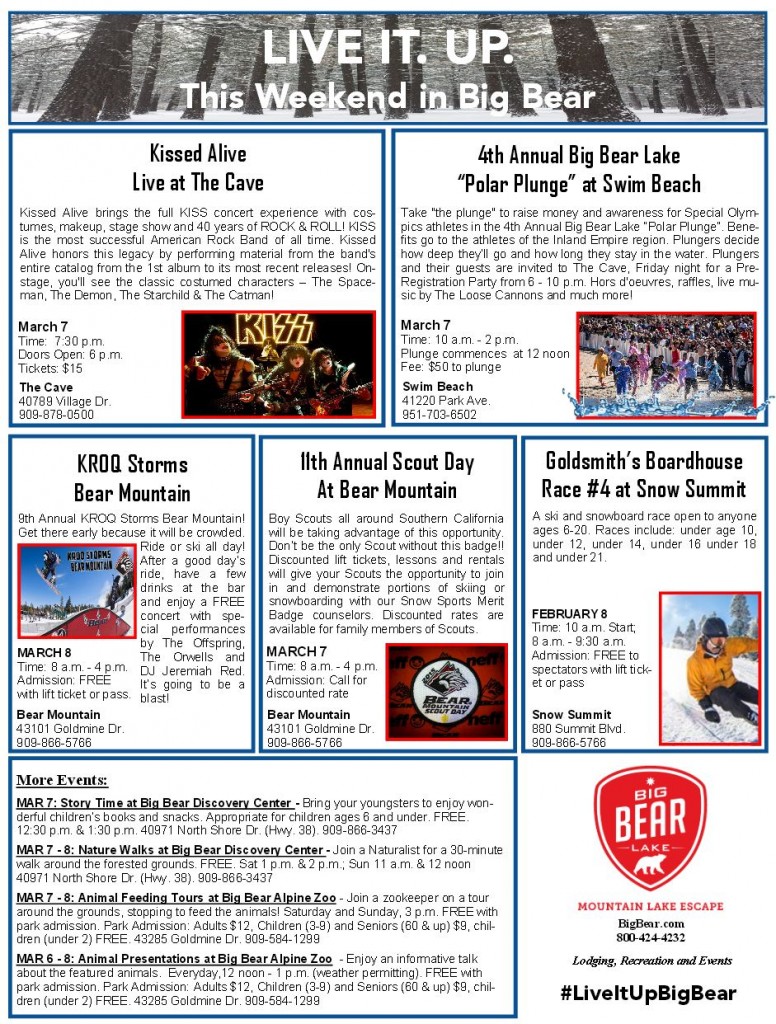 Big Bear Events This Weekend